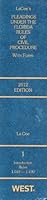 Lacoe's Pleadings Under the Florida Rules of Civil Procedure with Forms 2012 Edition Volume 1 0314600159 Book Cover