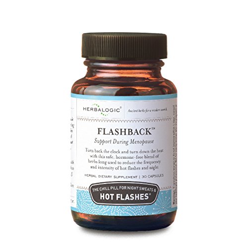 Image of Herbalogic - Flashback Herb Capsules - Natural Relief for Menopausal Hot Flashes, Night Sweats, Sleeplessness, Irritability & Mood Swings - 30 Cap Count