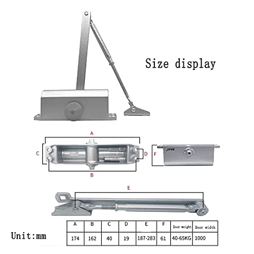 Mecanismo de serviço pesado comercial ajustável automático auto-fechamento hidráulico com fácil inst