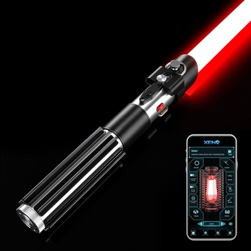 App-Steuerung Lichtschwerter Duell Lichtschwert für Erwachsene Smooth Swing RGB-Farben Veränderbar Lightsaber Motion Control Licht Schwert mit 16 Sound-Fonts