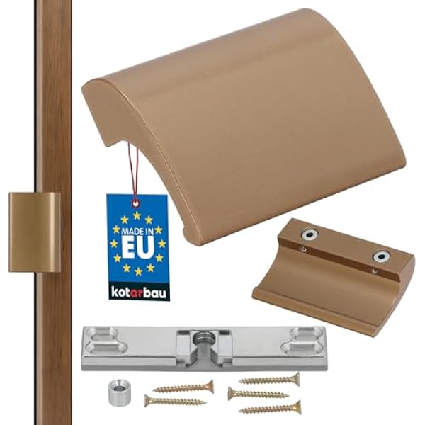 KOTARBAU® Zatrzask balkonowy z uchwytem z aluminium kolor brąz F4