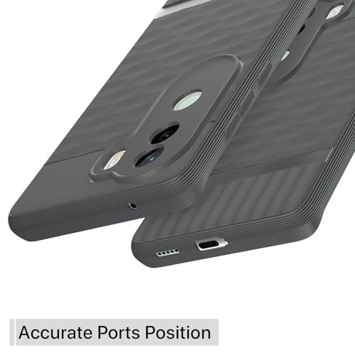 Image of Outlouders Back Cover for Vivo V40e / iQOO Z9s 5G | TPU Soft Flexible Shockproof | Full Camera Protection Back Case (Grey)