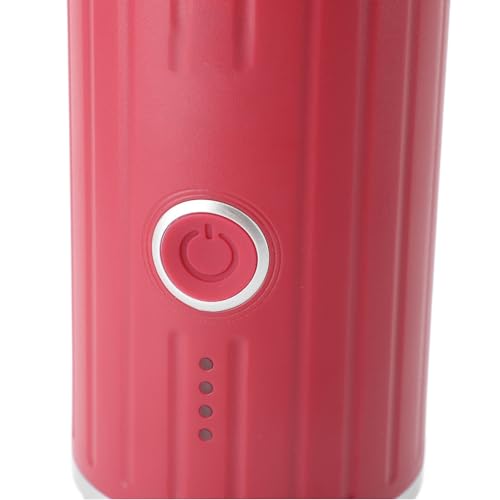 Tragbare Kaffeemaschine, Eingebautes Drahtloses Heizsystem, USB -Ladeanschluss, ABS+304 Edelstahl, Einfach zu Bedienen, Geeignet für Reisen, Camping, Wandern, Rucksacktänen (Rot)