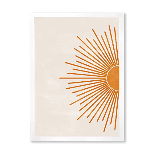 Orange Sun Print I DesignQ affiche encadrée salon déco murale moderne