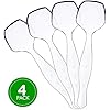 Plasticpro Disposable Plastic Serving Spoons Durable Heavy Duty Premium Serving Utensils Clear Pack of 4