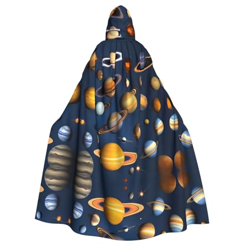 Cape à capuche adulte système solaire pour soirées cocooning