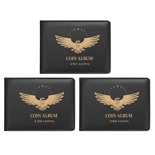 Coin Collection Holder Book For Collectors, Pvc Free, 192 Pockets Coin Collecting Storage Album Organizer Supplies For Dime,Cent,Nickel,Quarter, Half Dollar, Silver Dollar Coins(192 Pockets) #TOP7