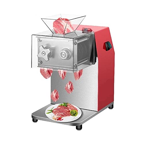 Rebanadora de carne eléctrica comercial de 250 kg/H, cortadora de verduras, máquina trituradora de 850W, picadora automática de alimentos for el hogar(Blade Space 2.5mm)