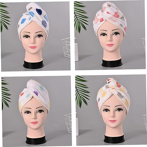FOMIYES Chapéu Para Secar O Cabelo Touca De Banho Macia Turbante De Cabelo Envoltório De Toalha De C