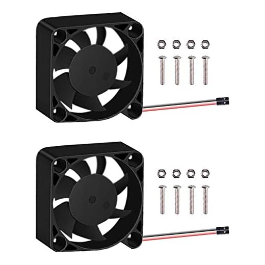 GeeekPi 2 st Raspberry Pi 4 fläkt DC 5 V borstlös CPU-kylfläkt 40 x 40 x 10 mm, för Raspberry Pi 4 Model B, 3B+, Raspberry Pi 3/2 Model B (svart)