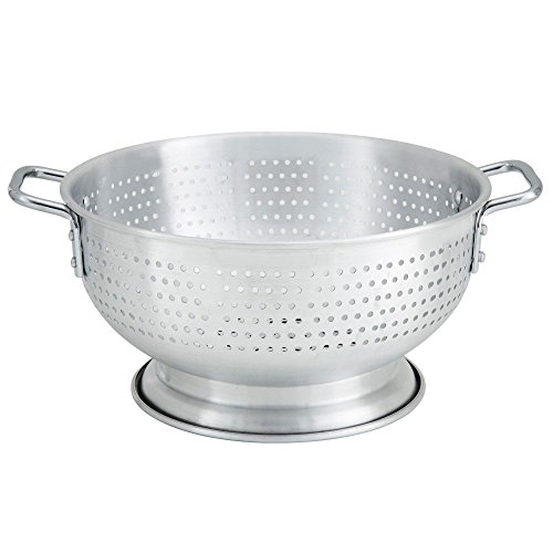 Winco Alo-11Bh Aluminum Colander With Base, 11-Quart,Medium #TOP21