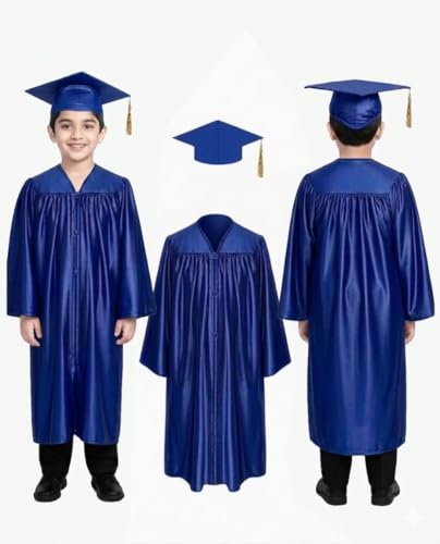 Image of ITSMYCOSTUME Convocation Graduation Gown Costume Dress for Kids Complete Set (Gown,Cap) for Boys & Girls