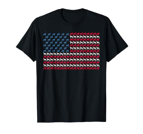 Greyhound American Flag Dog US 4th Of July Racer USA Gift Women Girls Kids Men T-Shirt