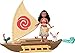 Mattel Disney Princess Moana Small Doll & Boat Playset with Floating Boat Vehicle & 2 Character Friends, from Mattel Disney Movie