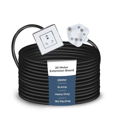 Image of Extension Board Heavy Duty Multi Socket 15A /16A /20 (2500 Watts 16A Big Plug, 20 Meter)