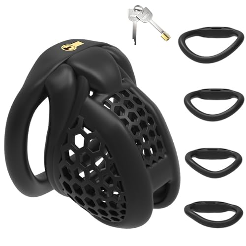 BDSMLOVE Kobra 6.0 Keuschheitskäfig Herren,Peniskäfig Chastity Cage Male,Keuschheitsgürtel für Herren extrem,Penis Käfig fetisch Sklaven Sexspielzeug für die Männer extrem (Gitter - M)