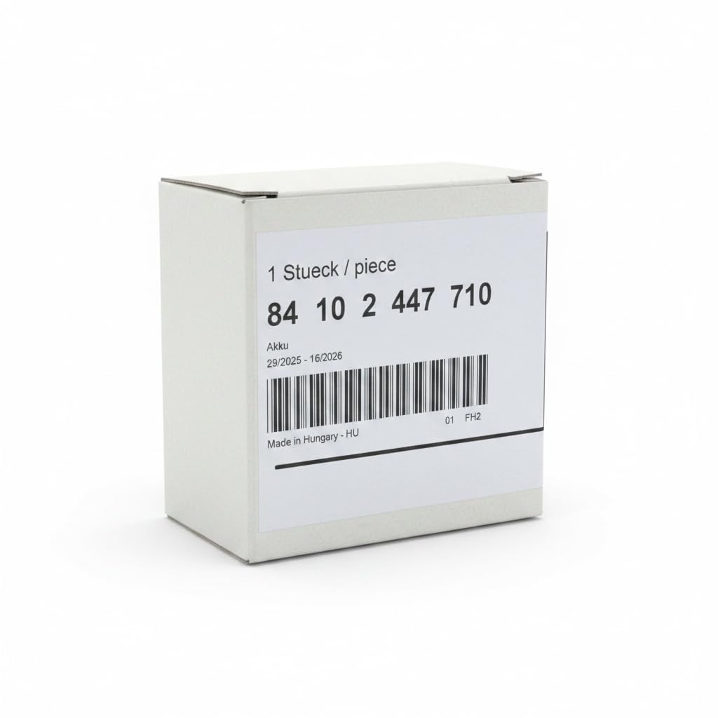 BMW Original Batería de Repuesto Litio-Ion Recargable, 8,0V, 330mAh, para Equipos ATM, Número de Pieza 84102447710