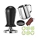 Produktbild 51mm Espresso Tamper Set kalibriert inkl. Tampermatte und Milchkännchen - Der Deluxe Kaffeemehlpresser für Siebträger Kaffeemaschine - Premium Barista Edelstahl Kaffeedrücker Espresso-Stempel