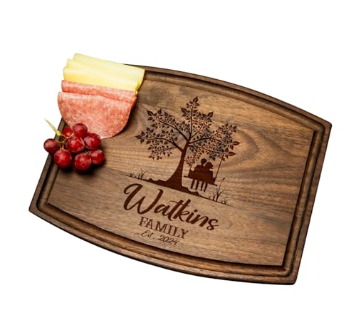 Tabla de cortar rectangular de madera personalizada miniatura 1
