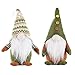 2 piezas Gnomos de Peluche de Navidad Decoraciones suecas Adorno de felpa Muñeco sin rostro de punto Adornos de duende para el hogar Mesa de vacaciones Chimenea Decoraciones navideñas Regalos