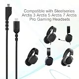Przedłużacz dźwięku do Steelseries Arctis 3 Arctis 5 Arctis 7 Arctis Pro, kabel dźwiękowy do słuchawek do gier, zamiennik kabla audio do słuchawek 150 cm, czarny