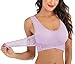 ASKSA Damen Sport BHS Nahtlose Spitzen Yoga Fitness Frauen Bustier Lace Bra Kreuz Vorderseite Schnalle Lounge BH Workout Training Stretch Wohlfühl-BH(A-Violett,3XL)