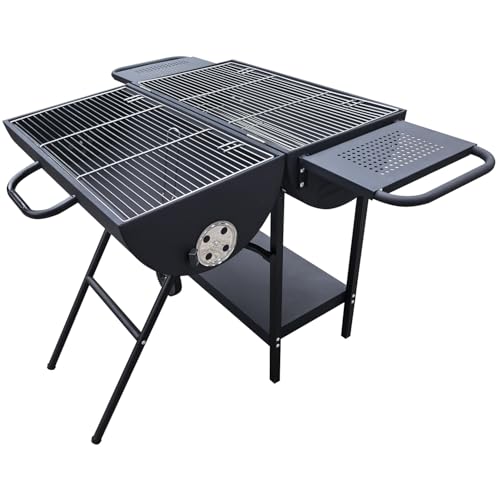 gzcmxh Double Barrel Charcoal Grill