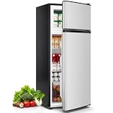 Tehanld 4.4 Cu.Ft Fridge Freezer for Dorm/Office, 2-Door, Qu...