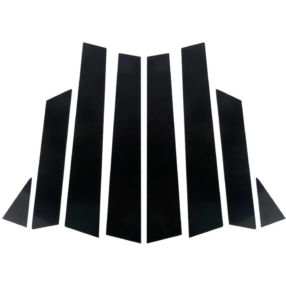 8pcs Car Door Window Column BC Pillar Post Trim Stickers Cover for Renault Kadjar 2015-2018