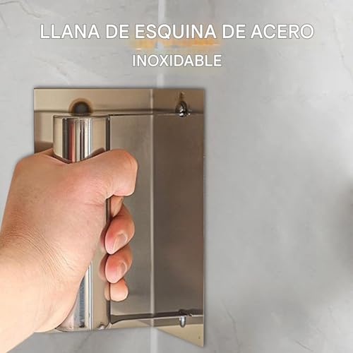 Miniatura 2 de Dubbulon Llana Para Esquinas De Pladur Paleta De Albañilería Acero Inoxidable,Reformas Hogar Para Interior Exterior Pintura Albañilería Acabados