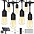 ZJOJO 60FT Solar String Lights Outdoor Waterproof, Solar Lights Outdoor with 15 Shatterproof Bulbs IP65, Patio Light for Outside Decor