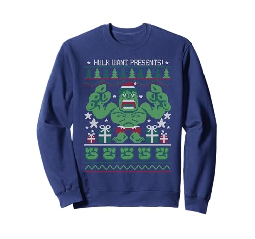 Marvel Hulk Want Presents Ugly Christmas Sweatshirt