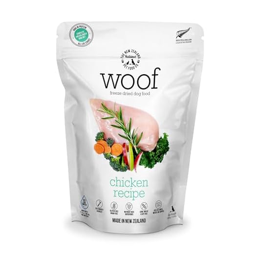 The New Zealand Natural Pet Food Co. WOOF Freeze Dried Dog Food - Chicken Recipe, High Protein Dog Treats & Snacks, Dog Food Toppers & Meals - 9.9 Ounce (Pack of 1)