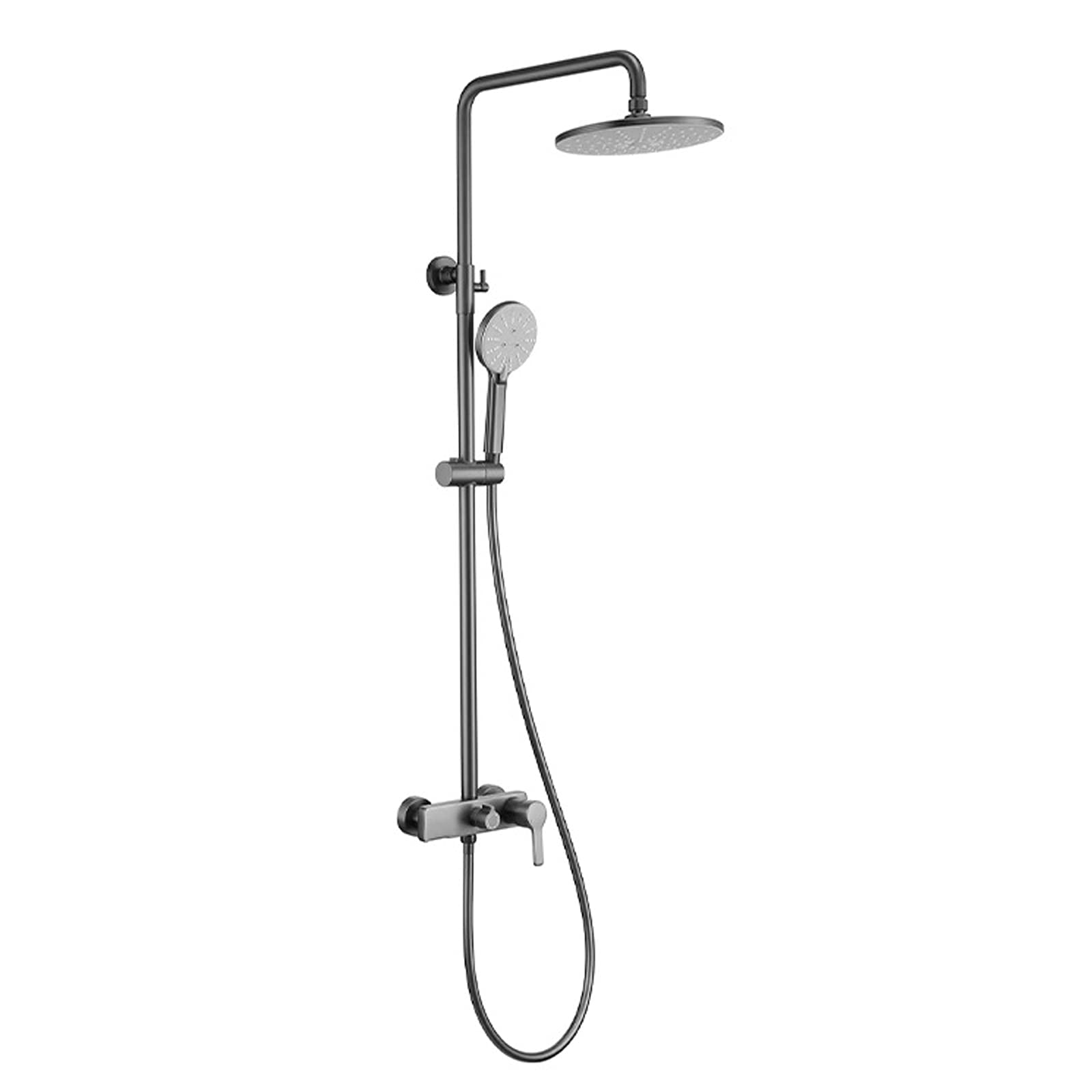 WOTZOV Multifunction Shower Faucet Set, Wall Mounted Round Rainfall System Combo With High Pressure Head, Easy To Install