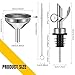 Tioncy 4 Pieces Weighted Stainless Steel Pourers Olive Oil Spout Olive Oil Dispenser Spout Automatic Opening and Closing with Funnel and Brush for Pouring Wine Syrup Kitchen(Silver)