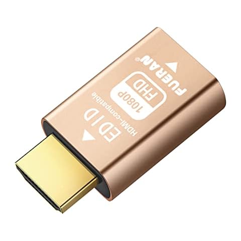 FUERAN HDMI Pass-Through EDID Emulator for use with Video splitters, Switches and Extenders (fit-Headless) 1920X1080@59hz Cover