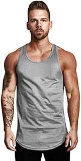 KINGOLDON Men's Sleeveless Tank T-Shirt Mesh Breathable Bodybuilding Sport Fitness Vest Outdoor t
