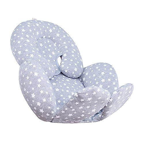 JYOKO Kids Reductor Universal Bebé 2 Piezas, Algodón Orgánico, para Cochecito y Silla de Coche Grupo 0, Hecho en Barcelona,White Star