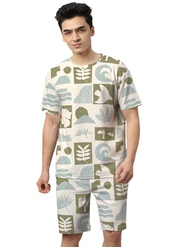 Image of Wear Your Opinion Mens Co ord Set All Over Printed T-Shirt & Short Set