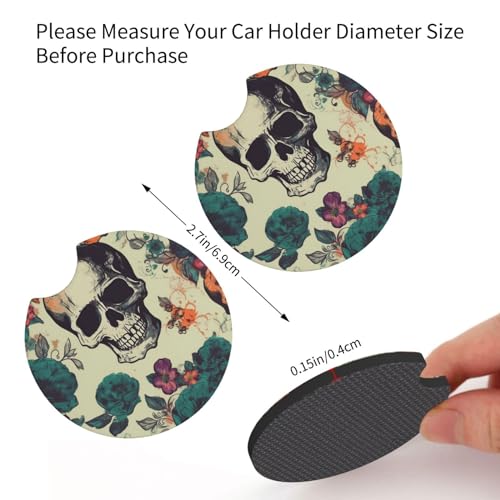 Portavasos para carro 2 piezas goma negra universales miniatura 2