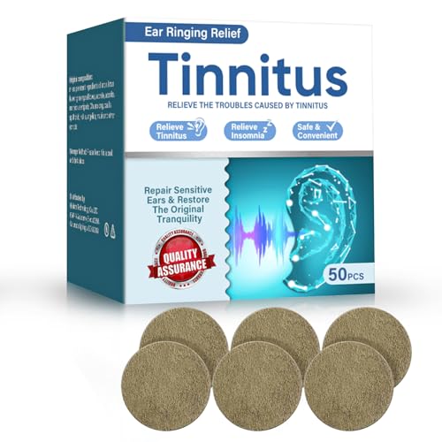 Tinnitus Relief for Ringing Ears Tinnitus Relief Patches 50 Pcs Support Ear Noise and Buzzing Relief Natural Herbal Formula Protect Ear Health Improve Hearing Comfort Long-Lasting Effective