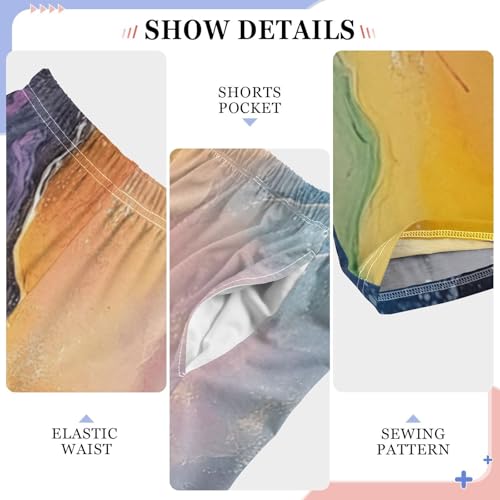 Boys' Pants Ombre Color Pigments Long Bottoms Jogger Pants Elastic Waist Trousers with Pockets S-XL4