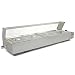 Produktbild Kukoo Gastro Edelstahl 4 GN Einsätze - Bain Marie Wasserbad Speisenwärmer Buffetwärmer Wärmer 120cm x 35cm x 35,7cm Catering Service Edelstahl 4 Behälter Chaving Dish