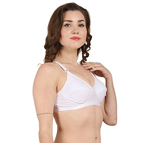 Image of Women's Cotton Non Padded Non-Wired Full Coverage Bra | Bra Combo Pack of 2 | IC Cotton Cup Bra