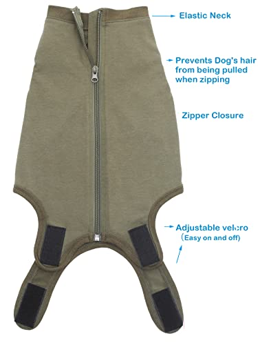 Image of Dog Surgery Recovery Suit - After Spay, Abdominal Wounds Post Surgical Recovery, Anti Licking Breathable Dog Onesies for Small, Medium & Large Pet, Alternative Bandages Cone E-Collar