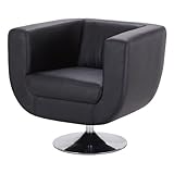 cocktailsessel braun leder Dimensionen (HxLxB): 71x67x78cm | Material: Kunstleder besteht zu 100% aus Polyurethan (PU) | Farbe: Schwarz