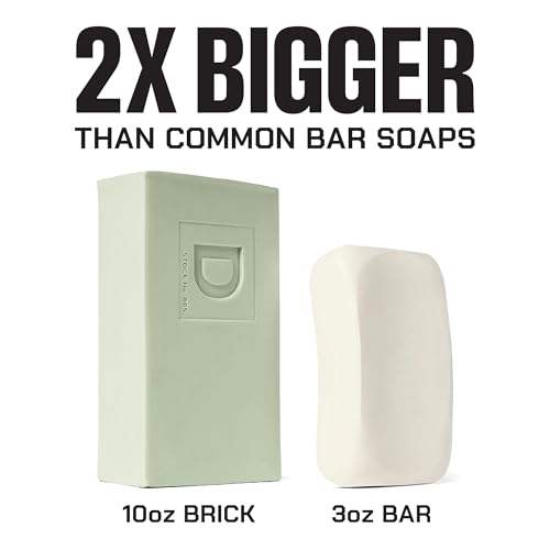 Image of Duke Cannon Big Brick of Soap - High Country | 10 oz. Triple Milled Bar Soap | Birchwood & Tonka Scent | Supports U.S. Veterans, 3 Pack