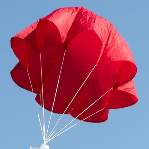 Relationshipware StratoChute 24" Red Rip-Stop Nylon Parachute for Water or