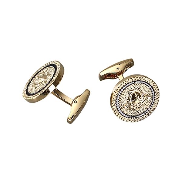 TOMITO Men's Cufflinks shirt Cuff Links for Men and Women Light luxury Retro for Unique Tuxedo Shirts Business Wedding Party Unique Gifts (Human Face Gold),1.8x1.7cm