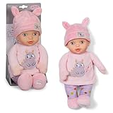 Baby Annabell for babies 30cm Sweetie Pink soft body doll with rattle- Suitable from birth (updated design)